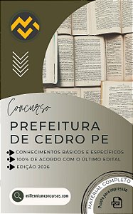 Apostila PREFEITURA DE CEDRO PE 2026 Psicólogo