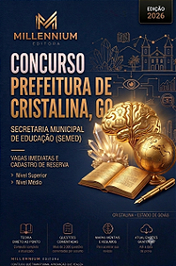Apostila PREFEITURA DE CRISTALINA GO 2026 Professor Pedagogia