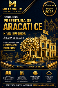 Apostila PREFEITURA DE ARACATI CE 2026 Professor Língua Portuguesa