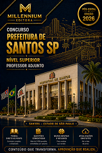 Apostila PREFEITURA DE SANTOS SP 2026 Professor Adjunto I