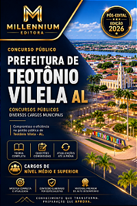 Apostila PREFEITURA DE TEOTÔNIO VILELA AL 2026 Professor de Matemática