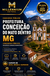 Apostila PREFEITURA CONCEIÇÃO DO MATO DENTRO MG 2026 Bibliotecário