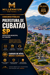 Apostila PREFEITURA DE CUBATÃO SP 2026 Topógrafo