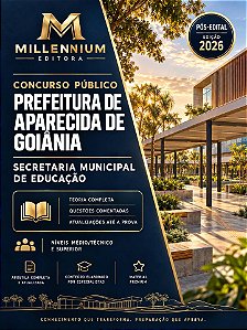 Apostila PREFEITURA DE APARECIDA DE GOIÂNIA GO 2026 Professor Matemática