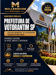 Apostila PREFEITURA DE VOTORANTIM SP 2026 Professor Educação Física