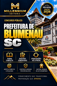 Apostila PREFEITURA DE BLUMENAU SC 2026 Professor de Computação