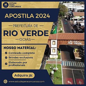 Apostila PREFEITURA DE RIO VERDE GO 2024 Analista de Regulação Geral
