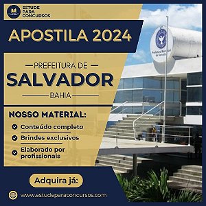 Apostila PREFEITURA DE SALVADOR BA 2024 Enfermeiro  (Fiscal de Controle Sanitário)