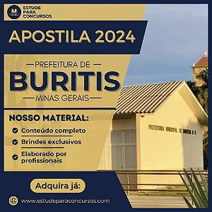 Apostila PREFEITURA DE BURITIS MG 2024 Professor PII Matemática