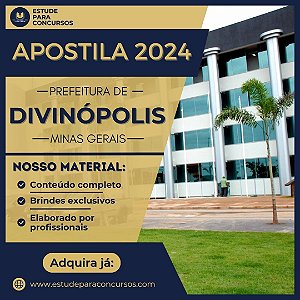 Apostila PREFEITURA DE DIVINÓPOLIS MG 2024 Agente de Administração