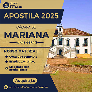 Apostila CÂMARA DE MARIANA MG 2025 Contador