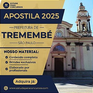 Apostila PREFEITURA DE TREMEMBÉ SP 2025 Auxiliar de Desenvolvimento Infantil