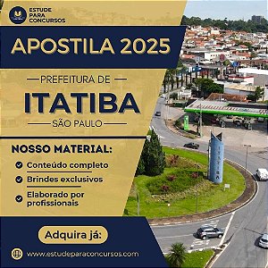 Apostila PREFEITURA DE ITATIBA SP 2025 PEB II Artes