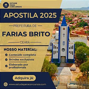 Apostila PREFEITURA DE FARIAS BRITO CE 2025 Motorista D