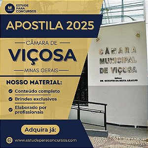 Apostila CÂMARA DE VIÇOSA MG 2025 Analista de Tecnologia da Informação