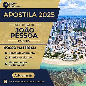 Apostila PREFEITURA DE JOÃO PESSOA PB 2025 Pedagogo