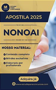 Apostila PREFEITURA DE NONOAI RS 2025 Tesoureiro