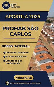 Apostila PROHAB SÃO CARLOS 2025 Fiscal de Obras e Posturas