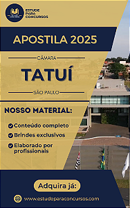 Apostila CÂMARA DE TATUÍ SP 2025 Técnico em Gestão