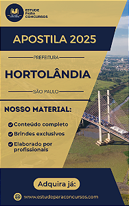 Apostila PREFEITURA DE HORTOLÂNDIA SP 2025 Engenheiro Segurança do Trabalho