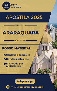 Apostila PREFEITURA DE ARARAQUARA SP 2025 Inspetor de Posturas