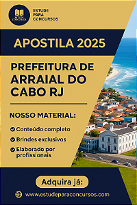 Apostila PREFEITURA DE ARRARIAL DO CABO RJ 2025 Professor Docente I Língua Inglesa