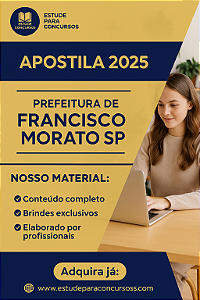 Apostila PREFEITURA DE FRANCISCO MORATO SP 2025 Diretor De Escola