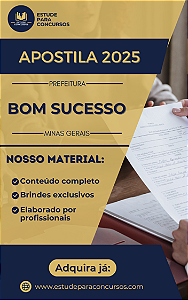 Apostila PREFEITURA DE BOM SUCESSO MG 2025 Fiscal Sanitário