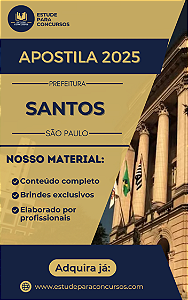 Apostila PREFEITURA DE SANTOS SP 2025 Técnico em Biblioteconomia