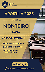 Apostila PREFEITURA DE MONTEIRO PB 2025 Agente de Vigilância Sanitária
