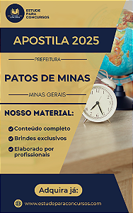 Apostila PREFEITURA DE PATOS DE MINAS MG 2025 Educador Infantil