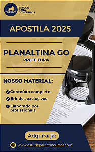 Apostila PREFEITURA DE PLANALTINA GO 2025 Professor de Matemática
