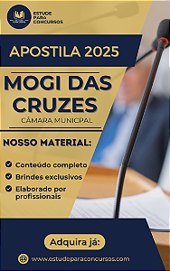 Apostila CÂMARA DE MOGI DAS CRUZES SP 2025 Técnico Legislativo em Informática