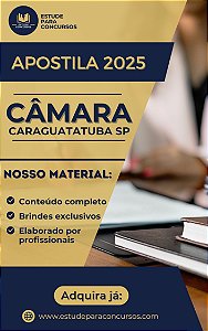 Apostila CÂMARA DE CARAGUATATUBA SP 2025 Controlador Interno