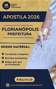 Apostila PREFEITURA DE FLORIANÓPOLIS SC 2026 Cuidador Social