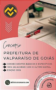 Apostila PREFEITURA DE VALPARAÍSO DE GOIÁS 2026 Professor História