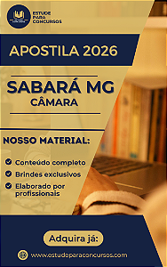 Apostila CÂMARA DE SABARÁ MG 2026 Oficial de Serviços
