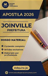 Apostila PREFEITURA DE JOINVILLE SC 2026 Professor de Séries Iniciais
