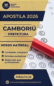 Apostila PREFEITURA DE CAMBORIÚ SC 2026 Geógrafo - Meio Ambiente (FUCAM)