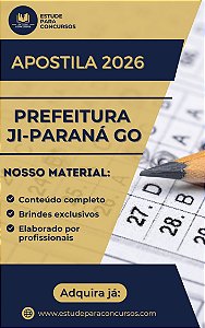 Apostila PREFEITURA DE JI-PARANÁ RO 2026 Professor Nível II (Educação Infantil) - 30h