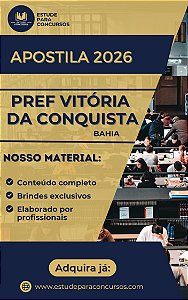 Apostila PREFEITURA DE VITÓRIA DA CONQUISTA BA 2026 Professor Matemática