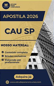 Apostila CAU SP 2026 Assistente Técnico - Apoio à Fiscalização
