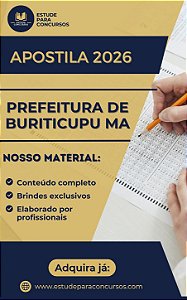 Apostila PREFEITURA DE BURITICUPU MA 2026 Técnico de Procuradoria