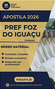 Apostila PREFEITURA DE FOZ DO IGUAÇU PR 2026 Biólogo Júnior