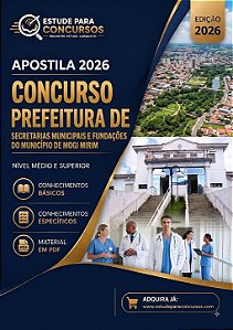 Apostila PREFEITURA DE MOGI MIRIM SP 2026 Professor de História