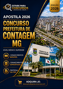 Apostila PREFEITURA DE CONTAGEM MG 2026 Auditor Tecnologia da Informação