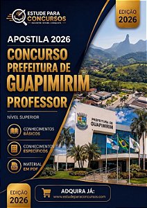 Apostila PREFEITURA DE GUAPIMIRIM RJ 2026 Professor Língua Inglesa