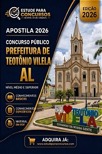 Apostila PREFEITURA DE TEOTÔNIO VILELA AL 2026 Professor de Educação Física