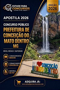 Apostila PREFEITURA CONCEIÇÃO DO MATO DENTRO MG 2026 Auxiliar de Creche
