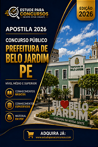 Apostila PREFEITURA DE BELO JARDIM PE 2026 Motorista